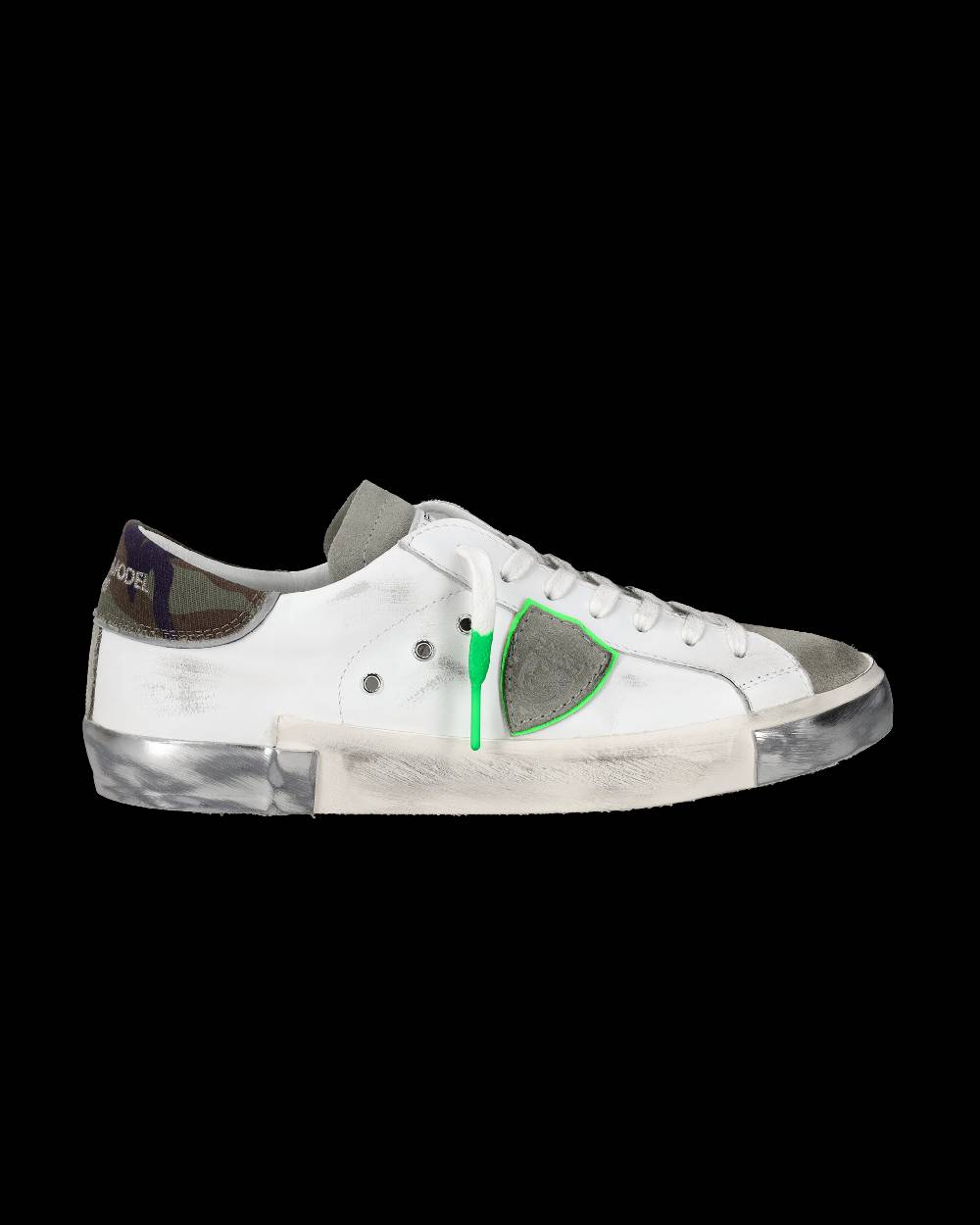 Philippe Model Sneaker basse Prsx uomo - bianco e verde Spedizione gratuita