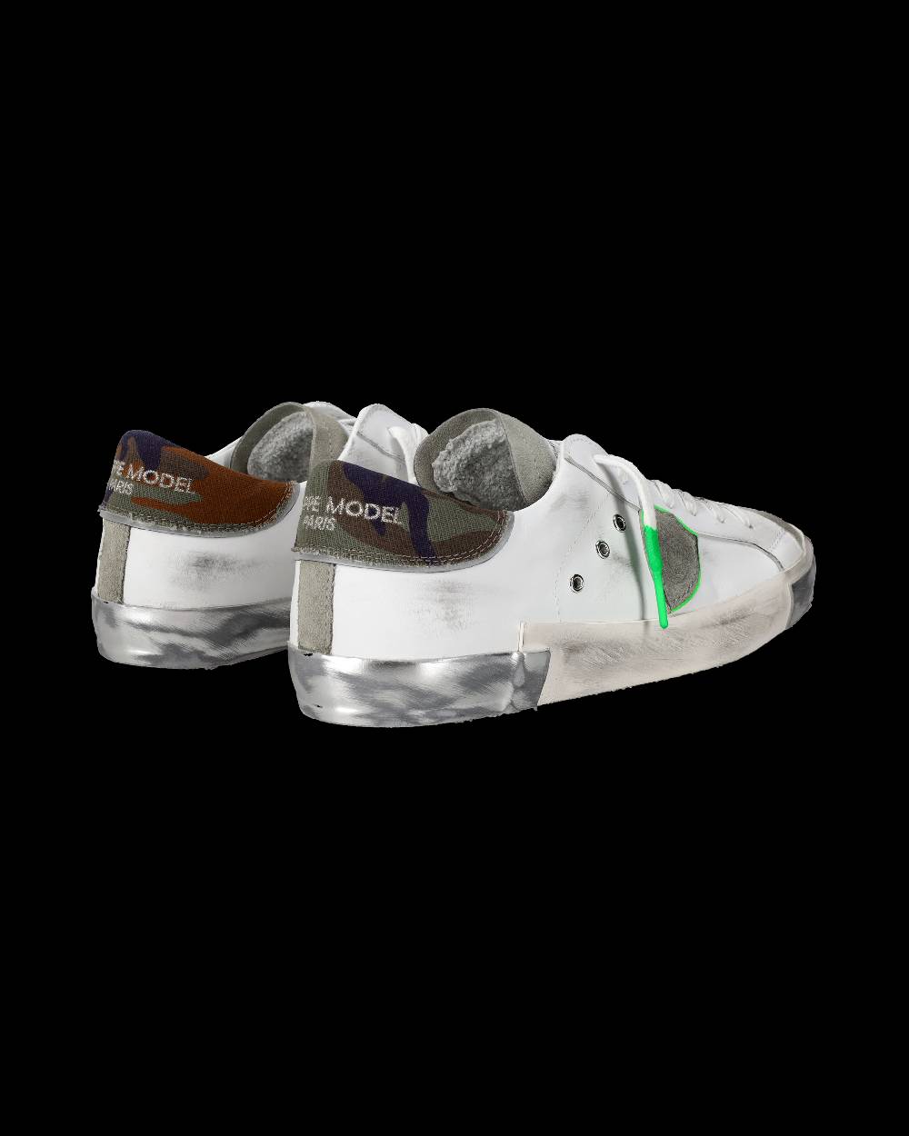 Philippe Model Sneaker basse Prsx uomo - bianco e verde Spedizione gratuita