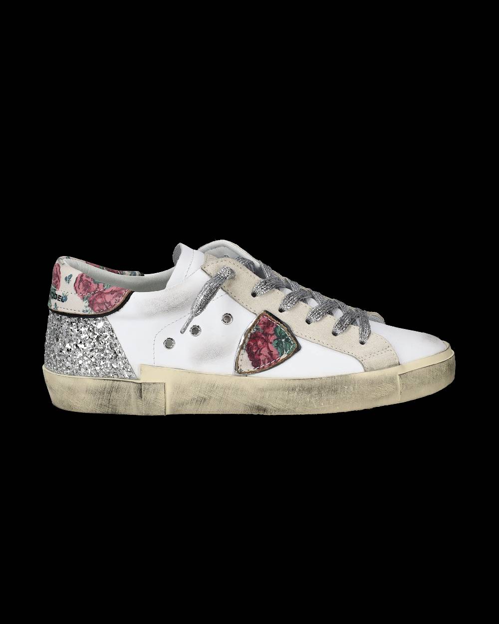 Philippe Model Sneakers Prsx da Donna Bianche e Argento in Pelle Offerta esclusiva