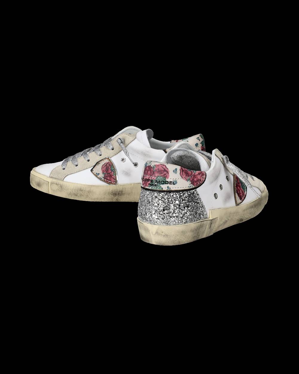 Philippe Model Sneakers Prsx da Donna Bianche e Argento in Pelle Offerta esclusiva
