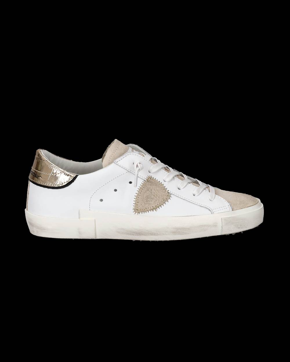 Philippe Model Sneaker bassa Prsx donna - bianco e oro Offerta Giorno del Papà
