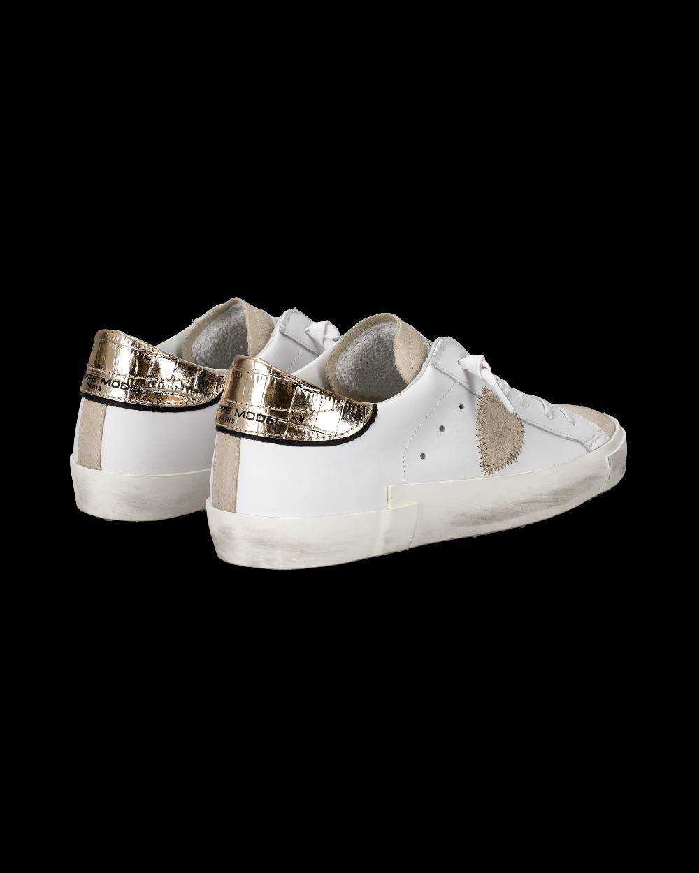 Philippe Model Sneaker bassa Prsx donna - bianco e oro Offerta Giorno del Papà