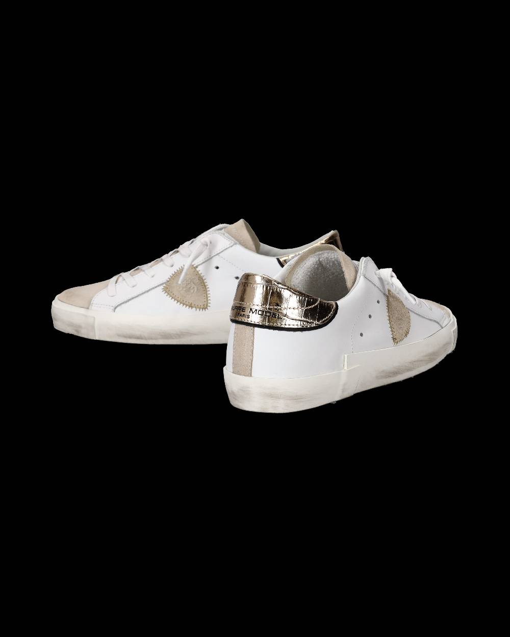 Philippe Model Sneaker bassa Prsx donna - bianco e oro Offerta Giorno del Papà