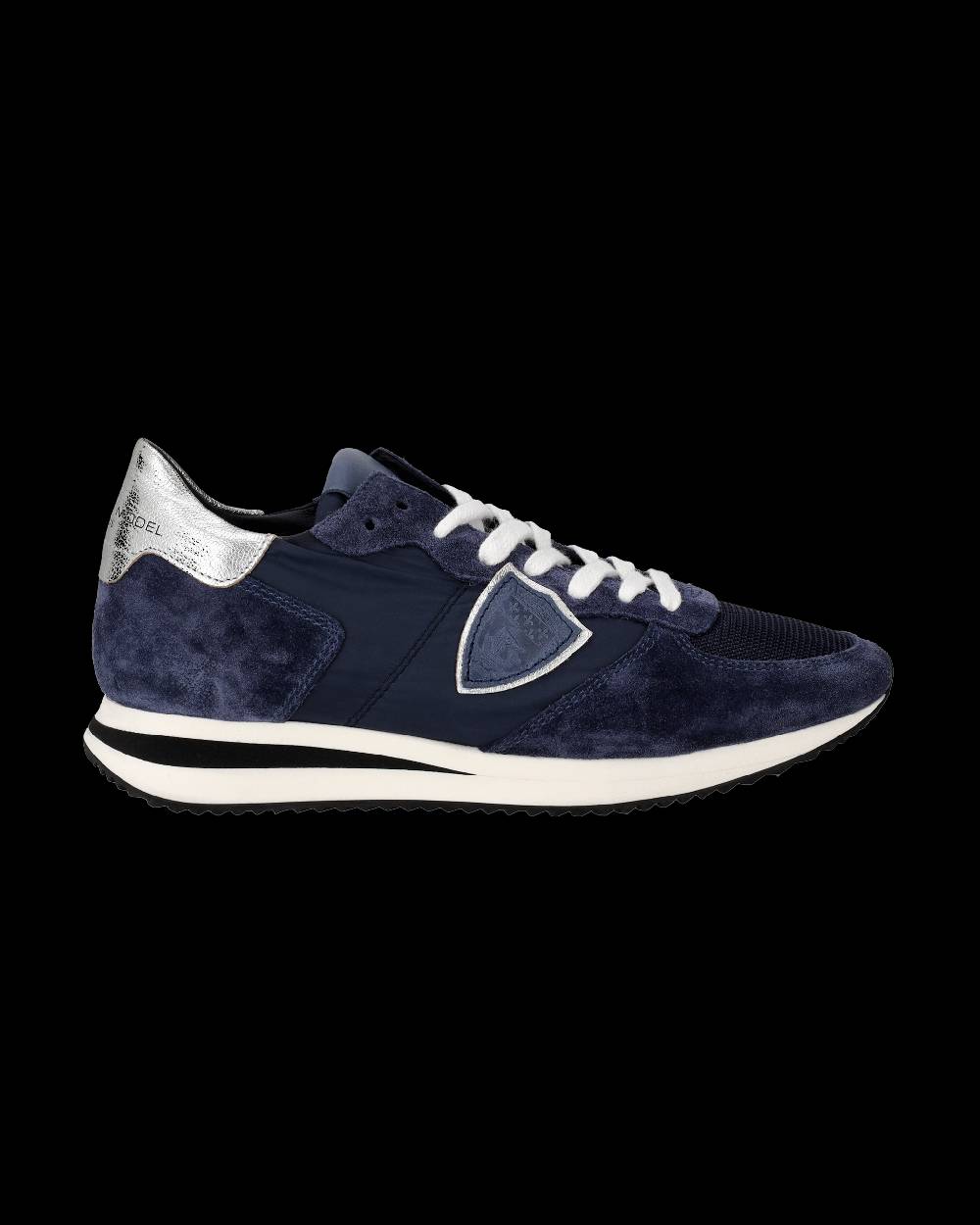 Philippe Model Snaker bassa Trpx donna - blu e argento Smaltimento dello stoccaggio