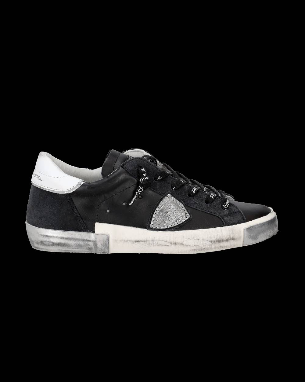 Philippe Model Sneaker bassa Prsx donna - nero e argento Vendita calda