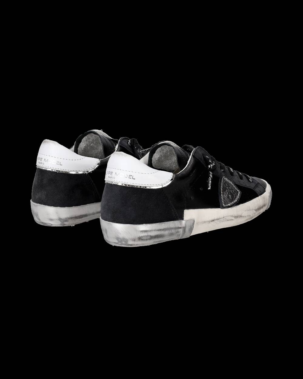 Philippe Model Sneaker bassa Prsx donna - nero e argento Vendita calda