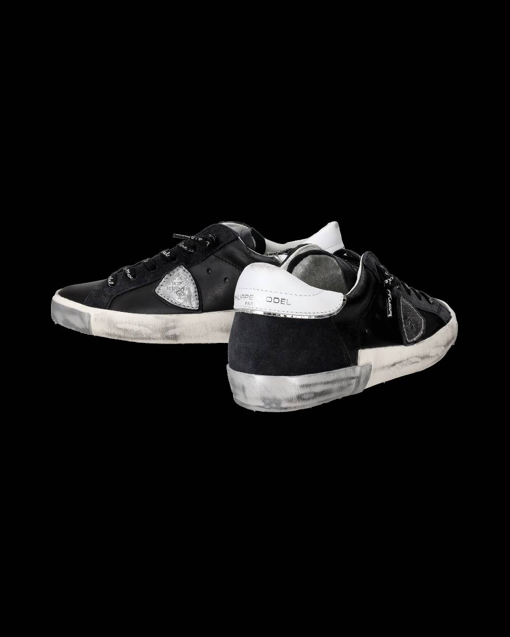 Philippe Model Sneaker bassa Prsx donna - nero e argento Vendita calda
