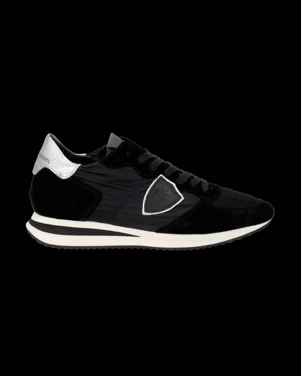 Philippe Model Snaker bassa Trpx donna - nero e argento Online Outlet