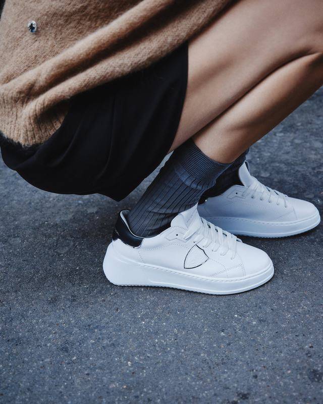 Philippe Model Sneaker basse Tres Temple donna - bianco e nero Offerte stagionali