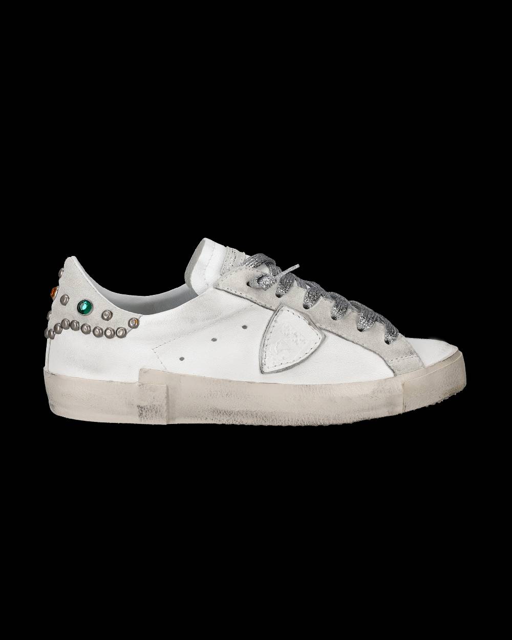 Philippe Model Sneakers Prsx da Donna Bianche e Grigie in Pelle Offerte speciali