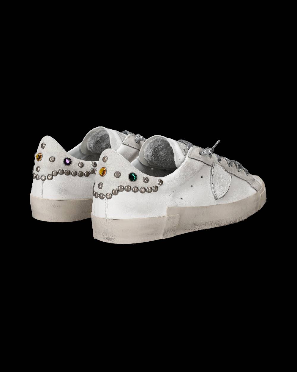 Philippe Model Sneakers Prsx da Donna Bianche e Grigie in Pelle Offerte speciali