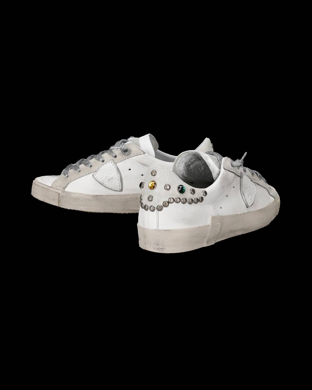 Philippe Model Sneakers Prsx da Donna Bianche e Grigie in Pelle Offerte speciali