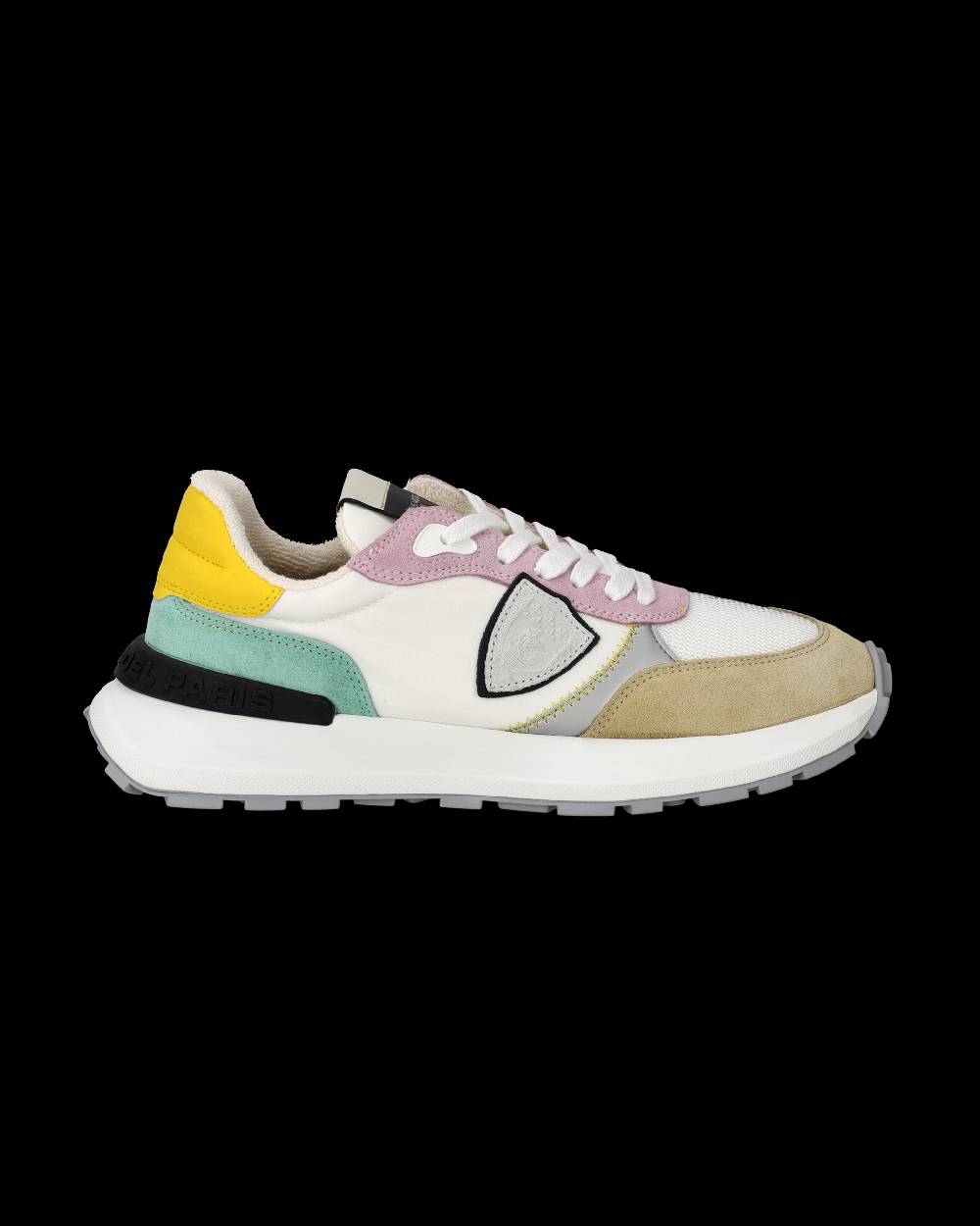 Philippe Model Sneakers Antibes da Donna Bianche e Rosa in Tessuto Tecnico Sconti VIP