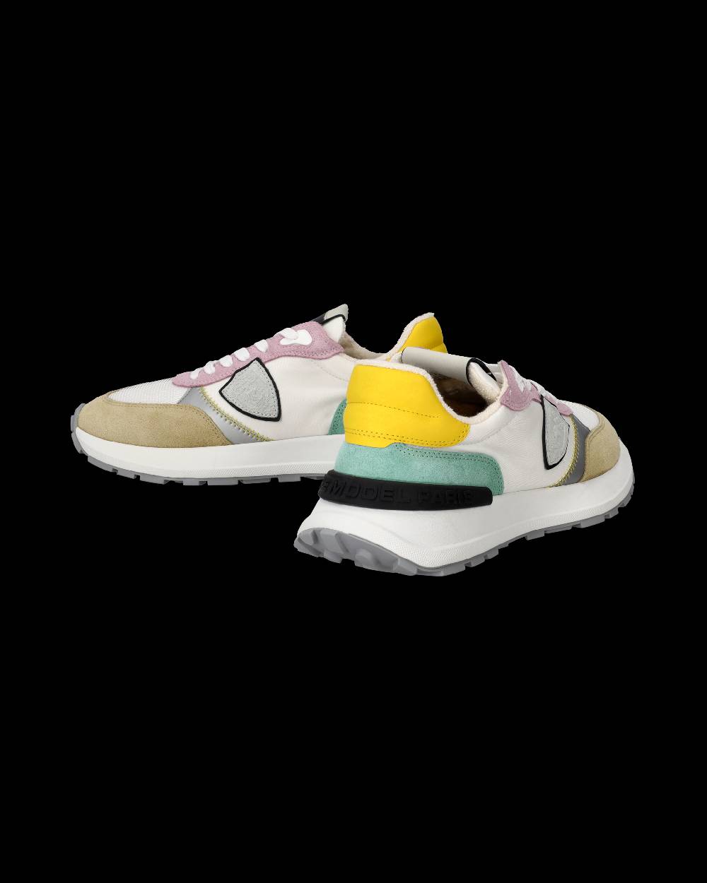 Philippe Model Sneakers Antibes da Donna Bianche e Rosa in Tessuto Tecnico Sconti VIP