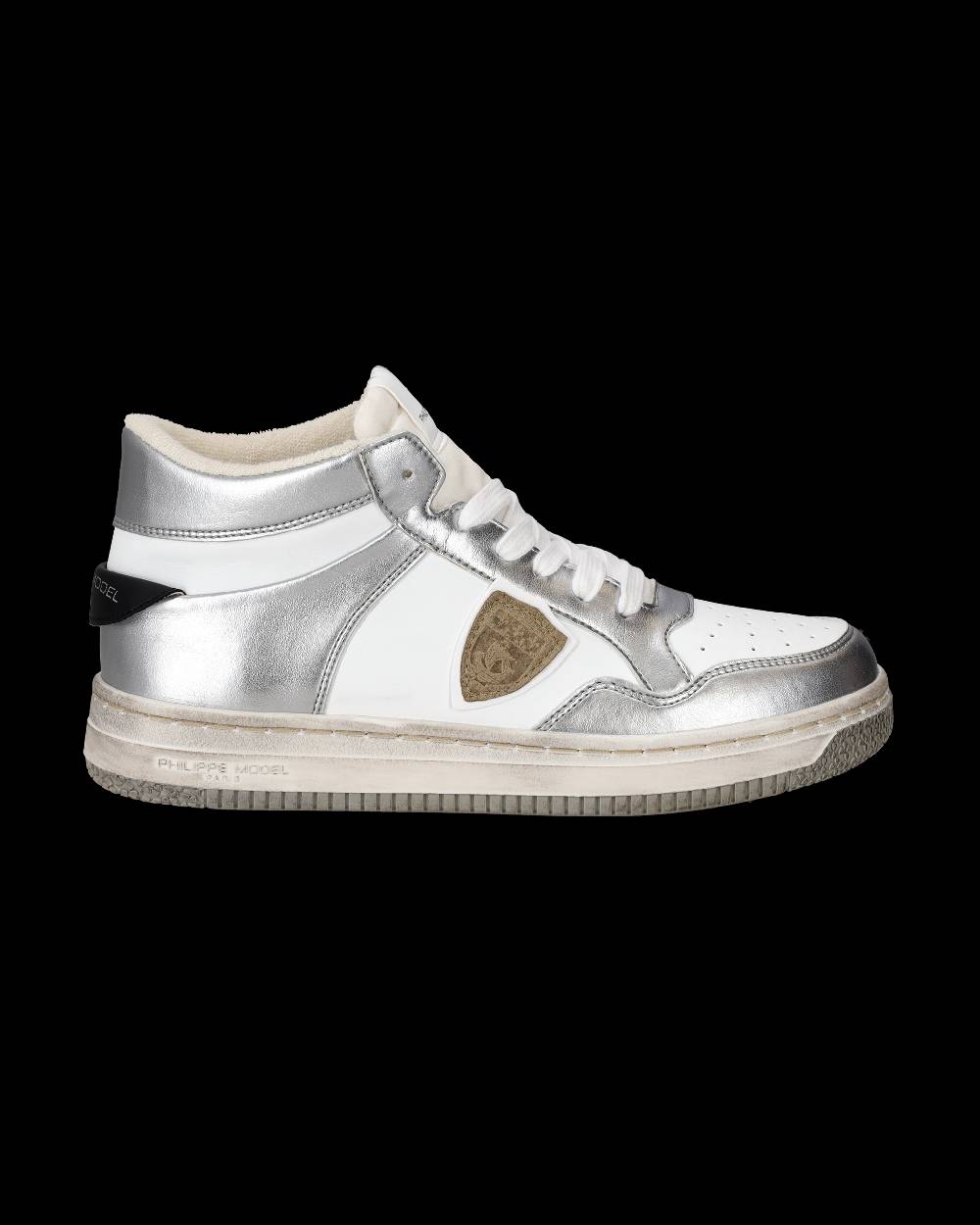 Philippe Model Sneaker mid rise Lyon donna - argento e bianco Offerta settimanale