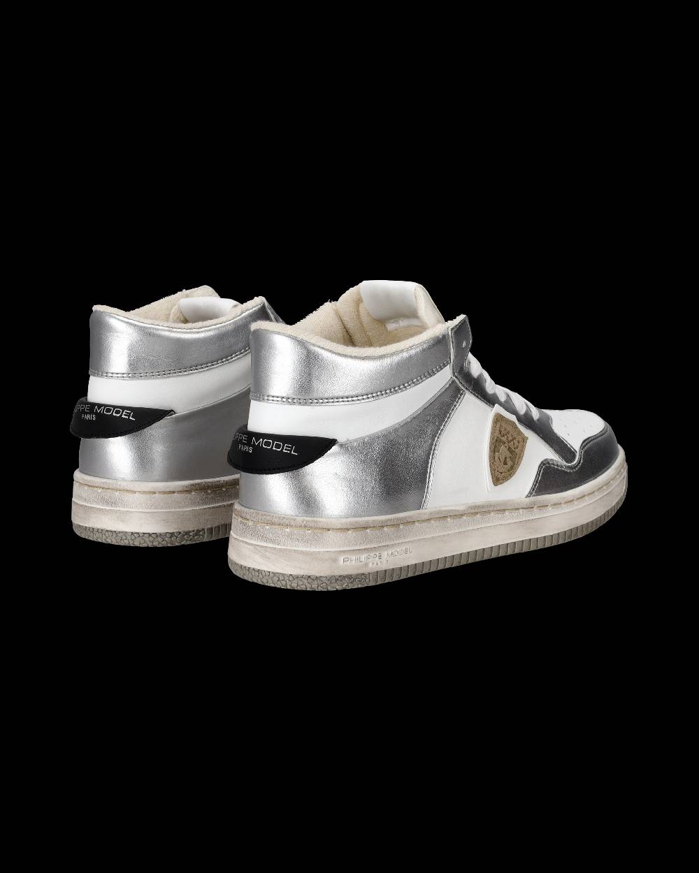 Philippe Model Sneaker mid rise Lyon donna - argento e bianco Offerta settimanale