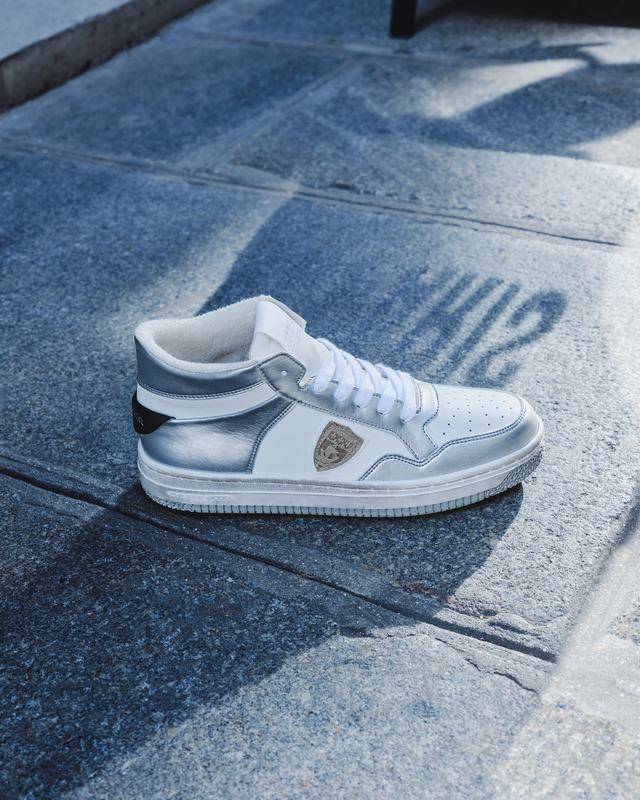 Philippe Model Sneaker mid rise Lyon donna - argento e bianco Offerta settimanale