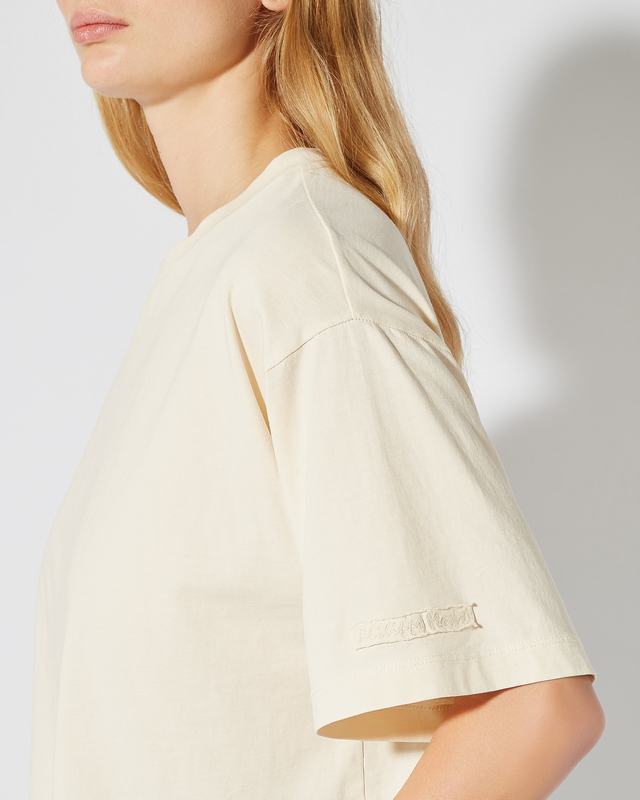 Philippe Model T-Shirt Cropped Marion da Donna Beige ecru in Jersey Only for today