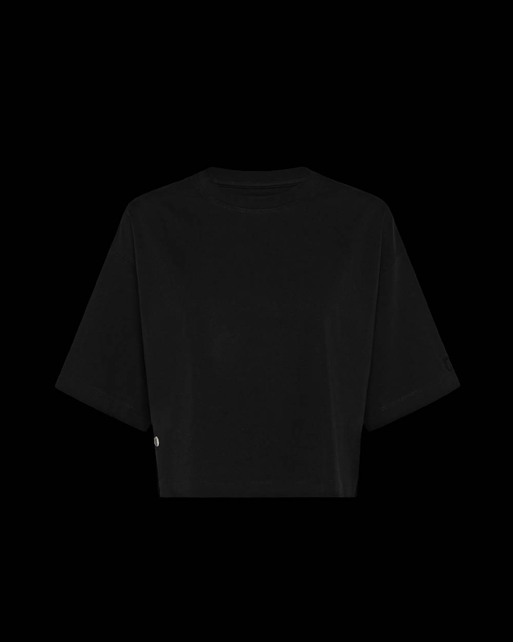 Philippe Model T-Shirt Cropped Marion da Donna Nera in Jersey Offerta speciale della fabbrica
