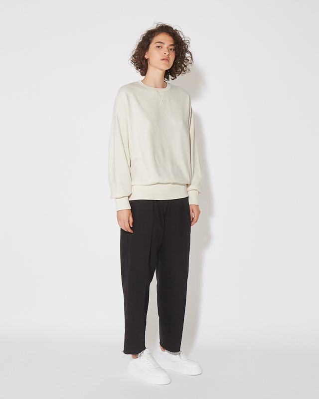 Philippe Model Felpa girocollo Brigitte da Donna Ecru in Pelle Sostegno trimestrale