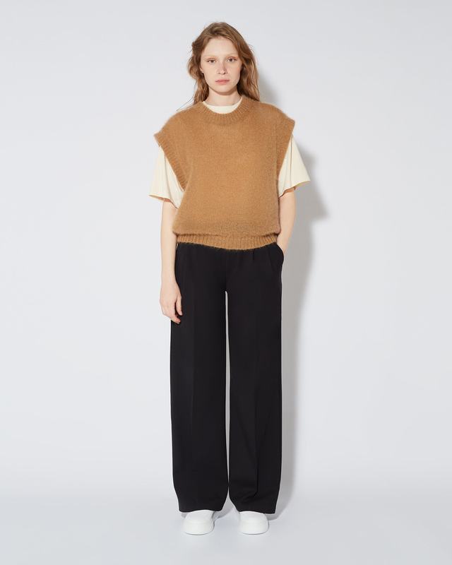 Philippe Model Gilet Yvonne da Donna Marrone in Lana Mohair Fino al 55% di sconto