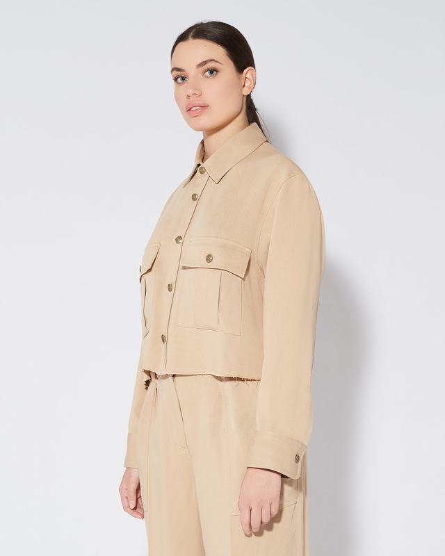 Philippe Model Camicia militare Dorette da Donna Marrone in Cotone Trasporto libero internazionale