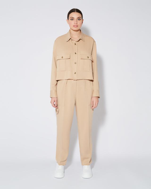 Philippe Model Camicia militare Dorette da Donna Marrone in Cotone Trasporto libero internazionale