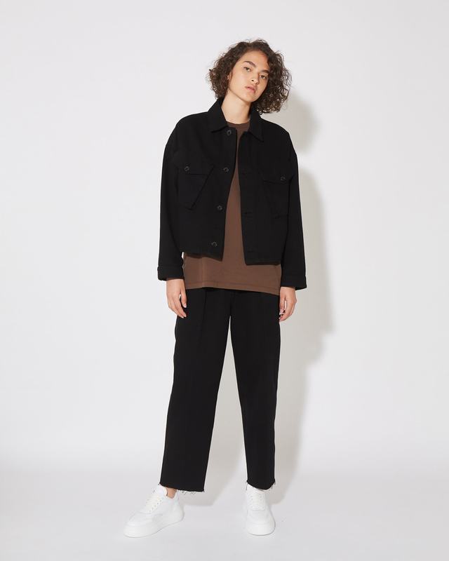 Philippe Model Giacca Nera Giselle da Donna in Bull Denim 2025