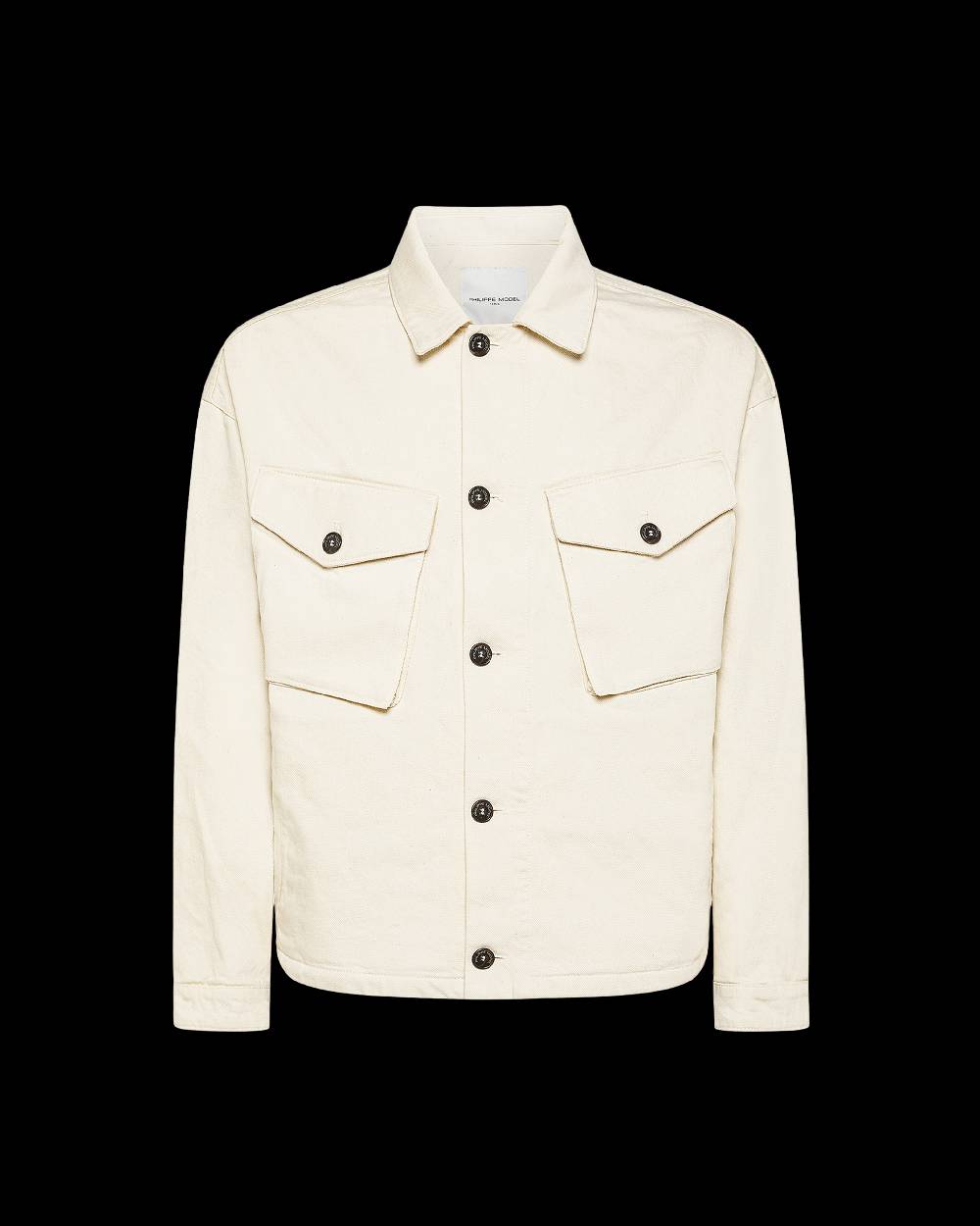 Philippe Model Giacca Giselle da Donna Beige ecru in Bull Denim Nuovo