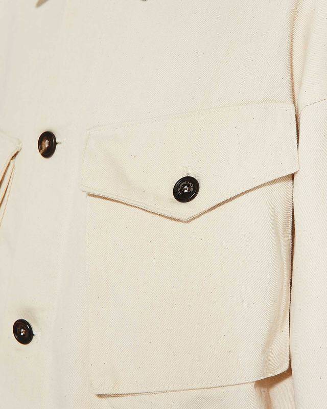 Philippe Model Giacca Giselle da Donna Beige ecru in Bull Denim Nuovo