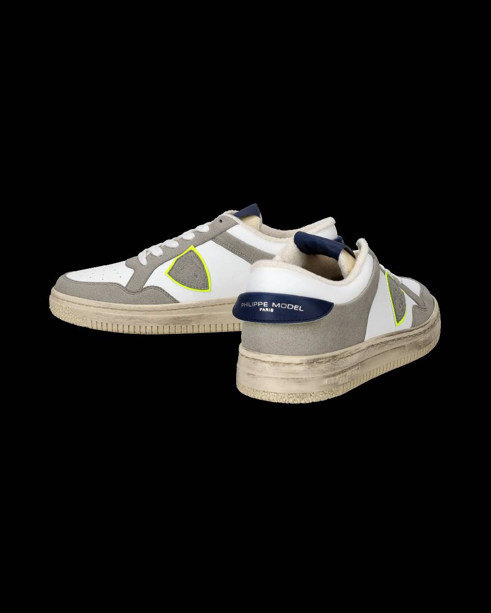 Philippe Model Sneaker basse Lyon uomo - bianco, blu e giallo Qualità Garantita