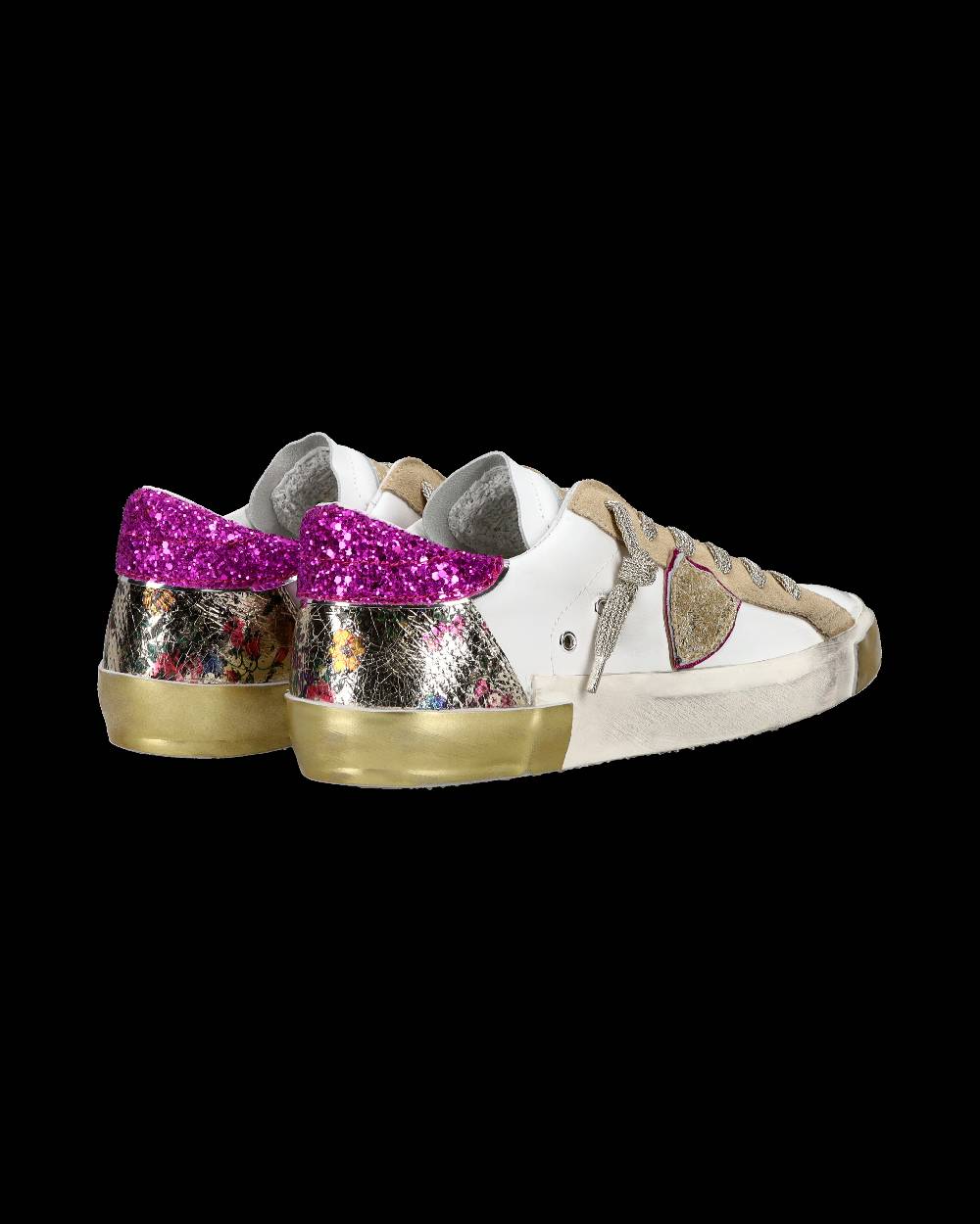 Philippe Model Sneaker casual Prsx da donna in pelle - Bianco e fucsia Shopping Online