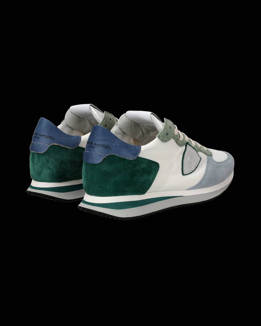 Philippe Model Sneakers Trpx da Uomo Bianche e Verdi in Tessuto Tecnico Novità