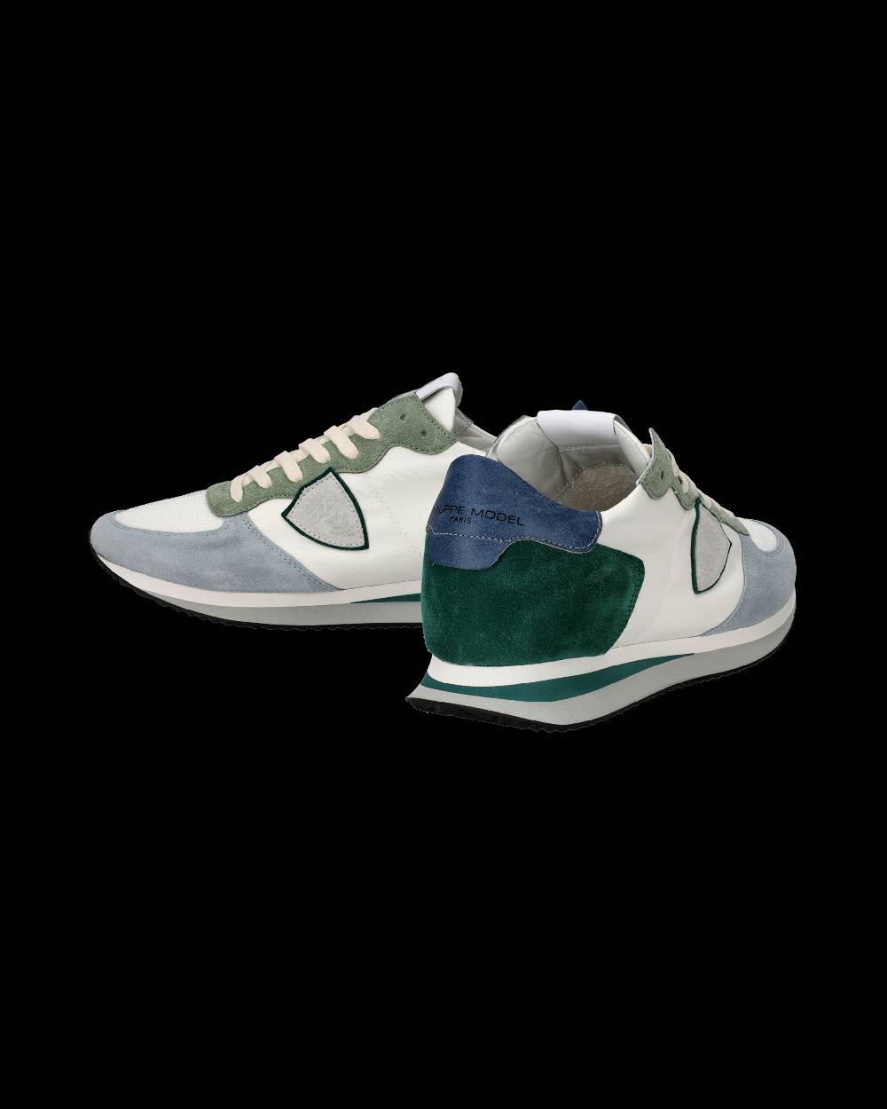 Philippe Model Sneakers Trpx da Uomo Bianche e Verdi in Tessuto Tecnico Novità