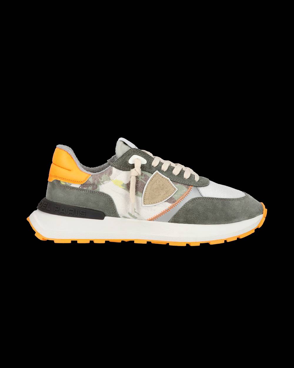 Philippe Model Sneaker sportive Antibes da uomo in tela stampata - Verde e arancione Sconto