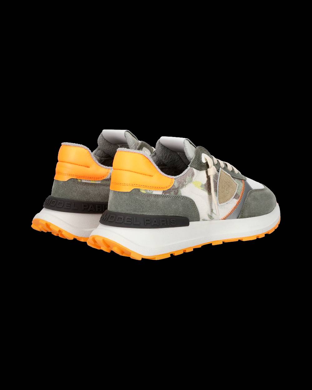 Philippe Model Sneaker sportive Antibes da uomo in tela stampata - Verde e arancione Sconto