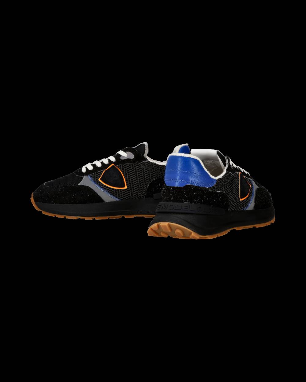 Philippe Model Sneaker sportive Antibes da uomo in nylon e pelle - Nero e arancione Offerta