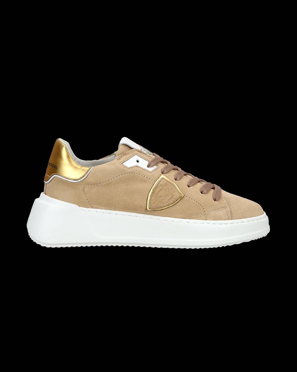 Philippe Model Sneaker casual Tres Temple da donna in pelle Nabuk - Beige Online