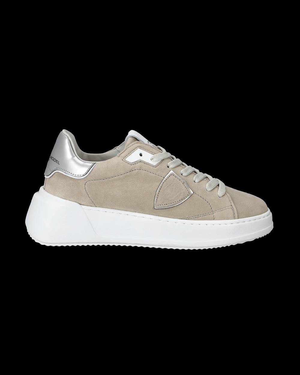 Philippe Model Sneaker basse Tres Temple donna - beige e argento Outlet