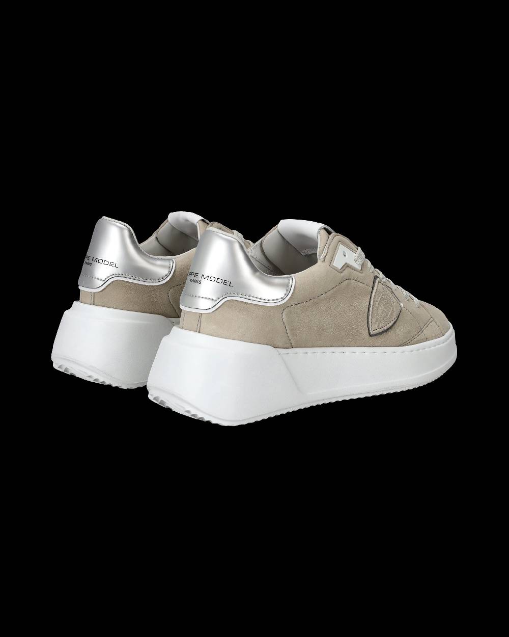 Philippe Model Sneaker basse Tres Temple donna - beige e argento Outlet