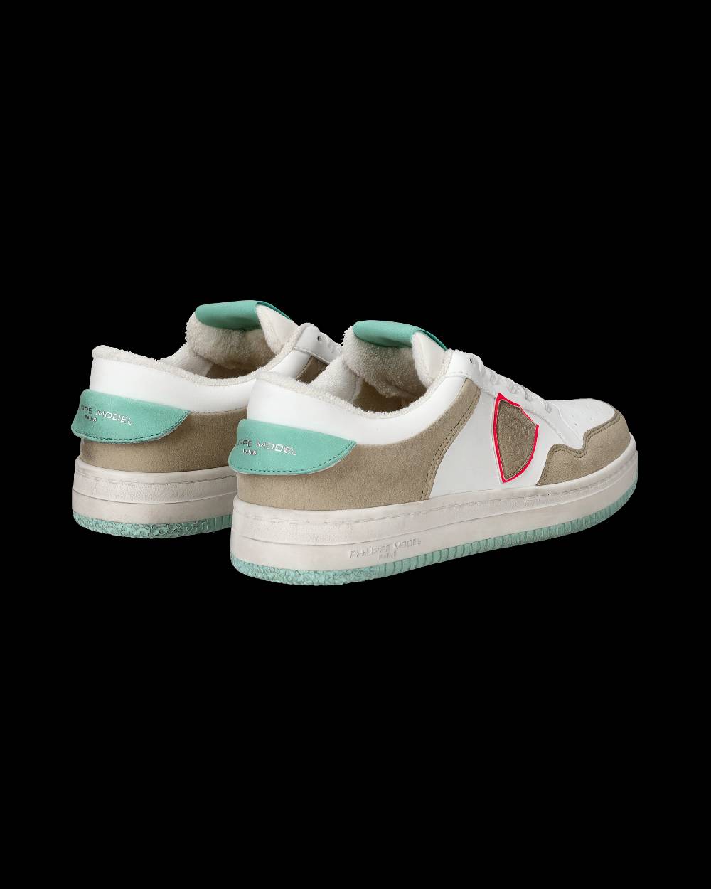Philippe Model Sneakers Lyon da Donna Bianche e Verdi in Pelle Riciclata Vendita Economica
