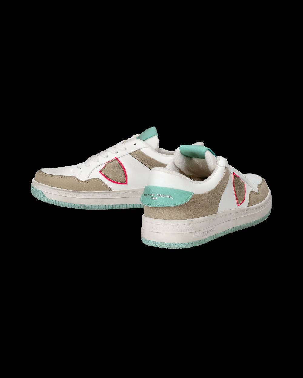 Philippe Model Sneakers Lyon da Donna Bianche e Verdi in Pelle Riciclata Vendita Economica
