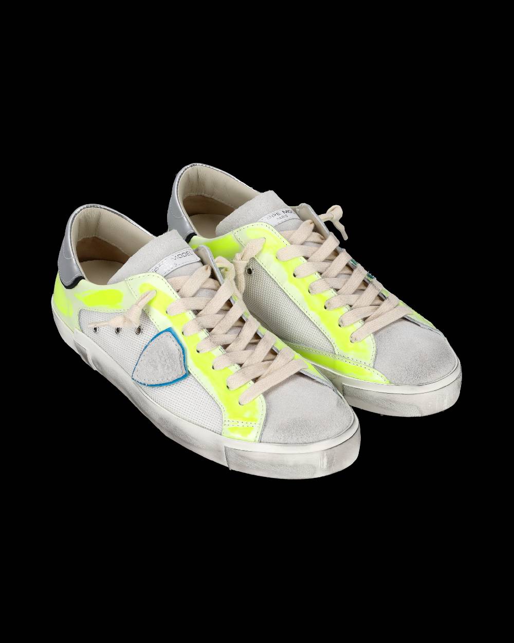 Philippe Model Sneaker basse Prsx uomo - bianco e giallo fluo I Più Venduti