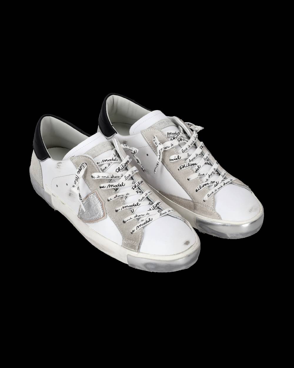 Philippe Model Sneaker bassa Prsx uomo - bianco e argento Spedizione gratuita
