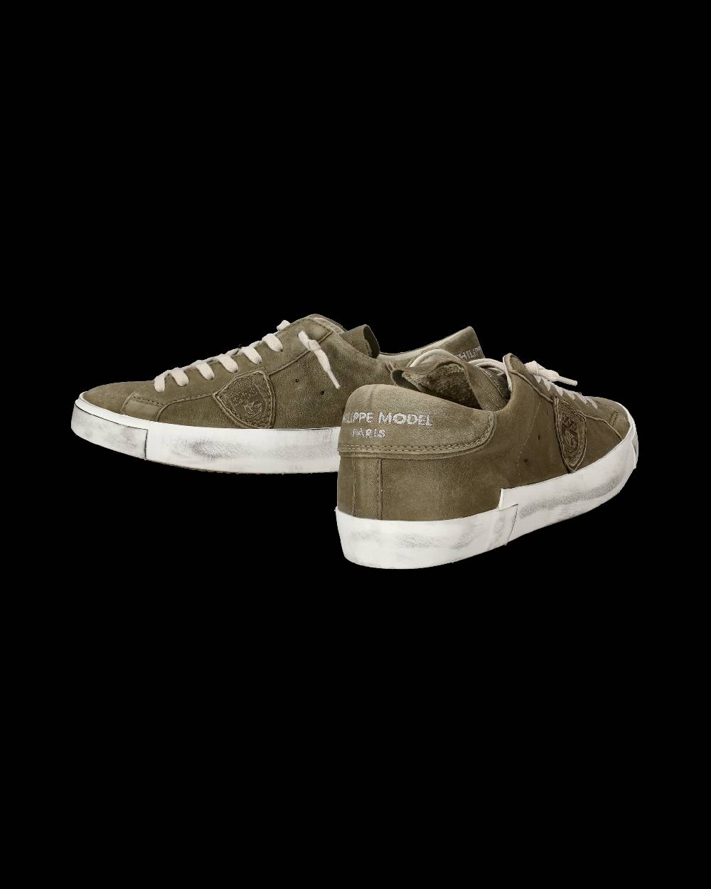 Philippe Model Sneakers Prsx da Uomo Verde in Pelle Morbida Offerta Anniversario