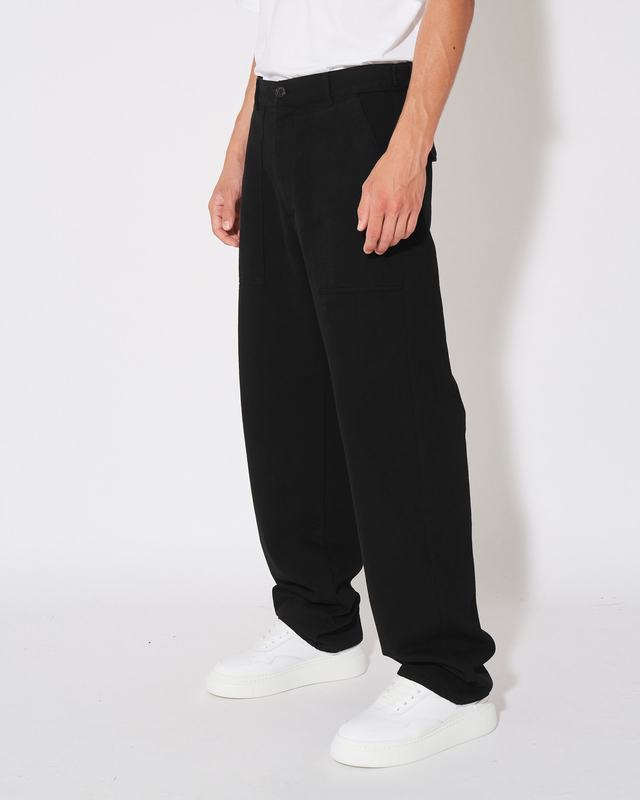 Philippe Model Pantaloni CHARLES da Uomo Neri in Bull Denim Smaltimento dello stoccaggio
