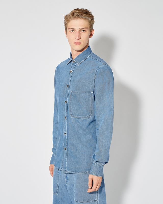 Philippe Model Denim Overshirt David da Uomo Azzurra in Denim Vendita calda
