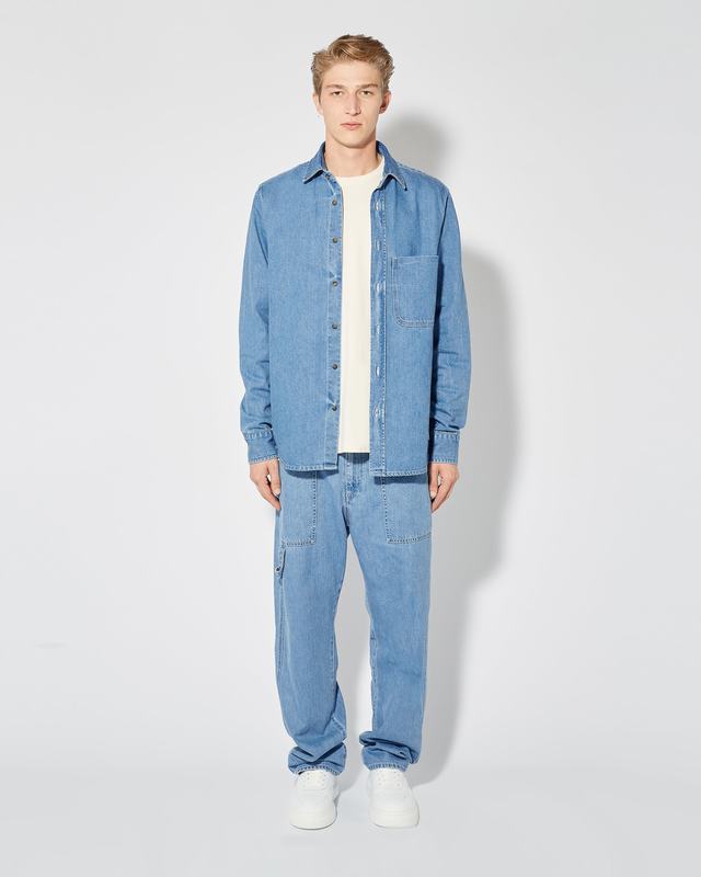 Philippe Model Denim Overshirt David da Uomo Azzurra in Denim Vendita calda