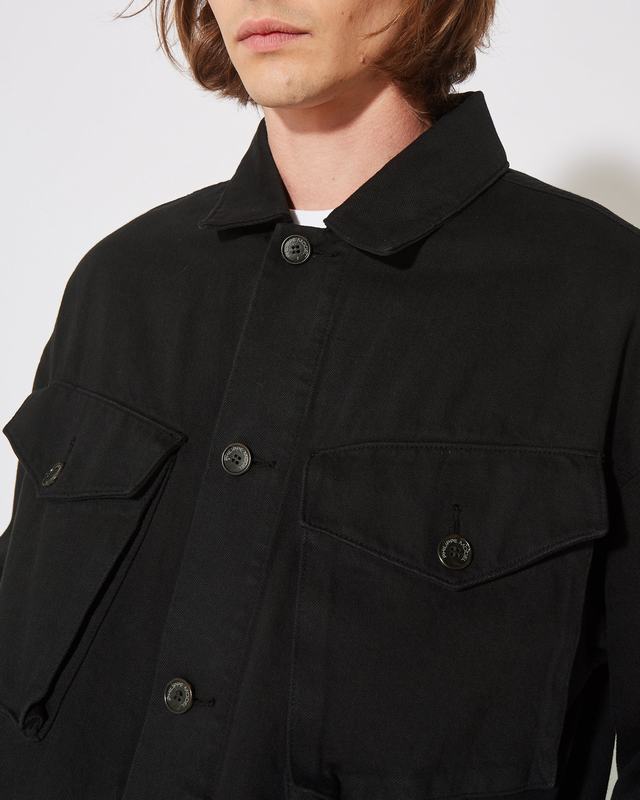 Philippe Model Giacca GERARD da Uomo Nera in Bull Denim Latest fashion