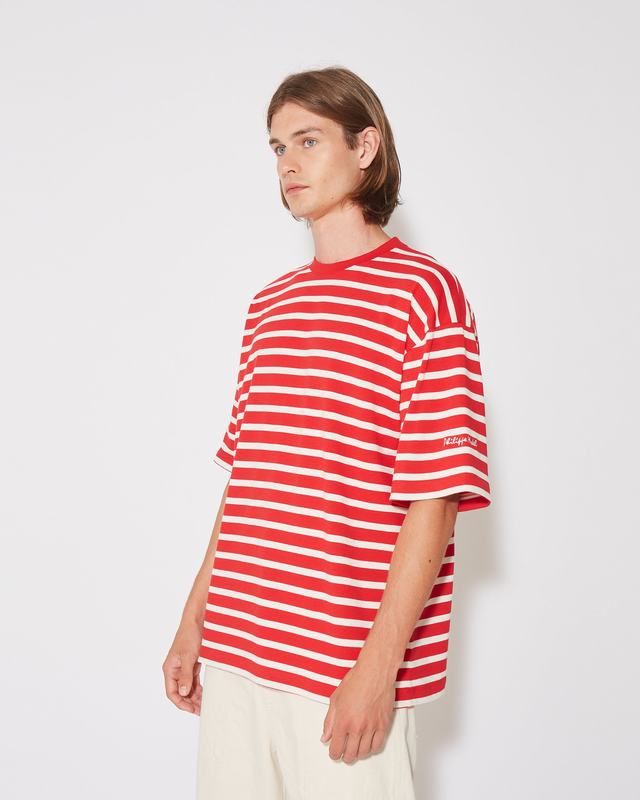 Philippe Model T-Shirt Maurice da Uomo Rossa in Cotone Offerta temporanea